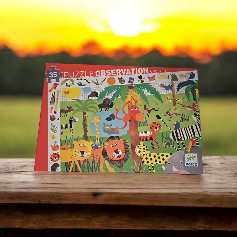 Jungle Observation Puzzle for Kids - 35 Pieces